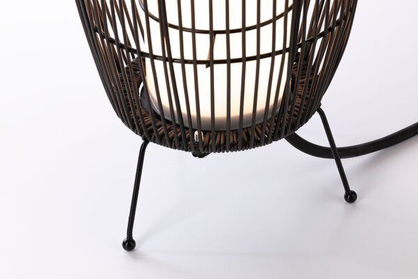 Paulmann 94320 Plug&Shine ratanová lucerna LED 7,8W 3000K antracit, výška 60cm, IP44