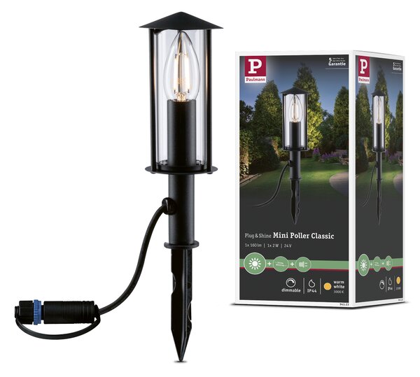 Paulmann 94323 Plug&Shine, venkovní sloupkové svítidlo 2W LED, antracit, výška 22cm, IP44