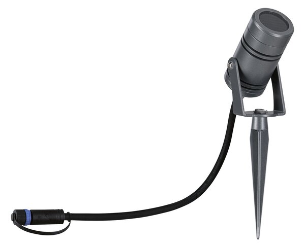 Paulmann 94367 Plug&Shine Radon zahradní reflektor LED 11W 3000K, šedá, IP65