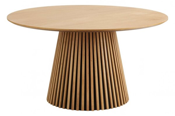 Jídelní stůl Osaka natural, kulatý, dubová dýha, Ø140×75 cm – House Nordic