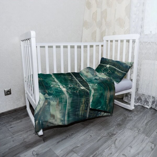 Sablio Mikroplyšové dětské povlečení do postýlky Hydroplán na horském jezeře - 120x90 / 40x60