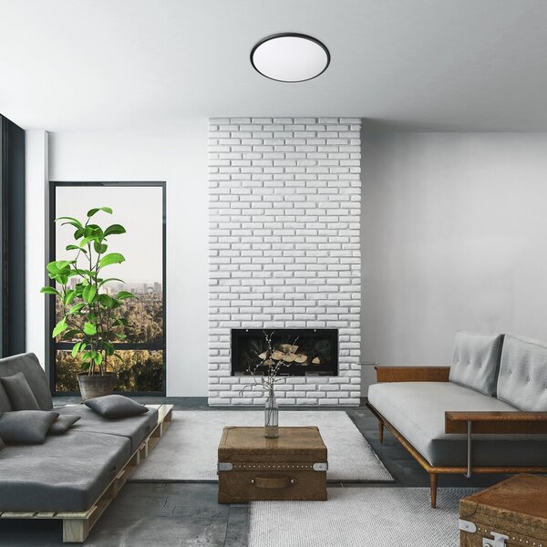 Rabalux 71130 Engon LED Moderní stropní svítidlo | Teplá bílá | 45W | Bílá | Černá - r-71130