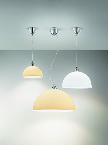 Fabas 2908-45-102 Nice 2908, závěsné svítidlo, 1x60W, kov, bílé stínítko o průměru 36cm