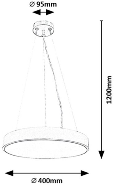 Rabalux Tesia závěsné svítidlo 1x36 W bílá-černá 71039