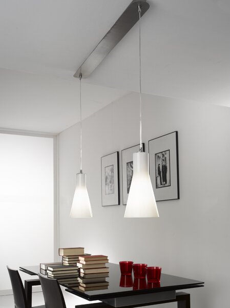 Fabas 2753-46-138 Diana, závěsné svítidlo, 2x60W, bílé stínítko, šířka 66cm