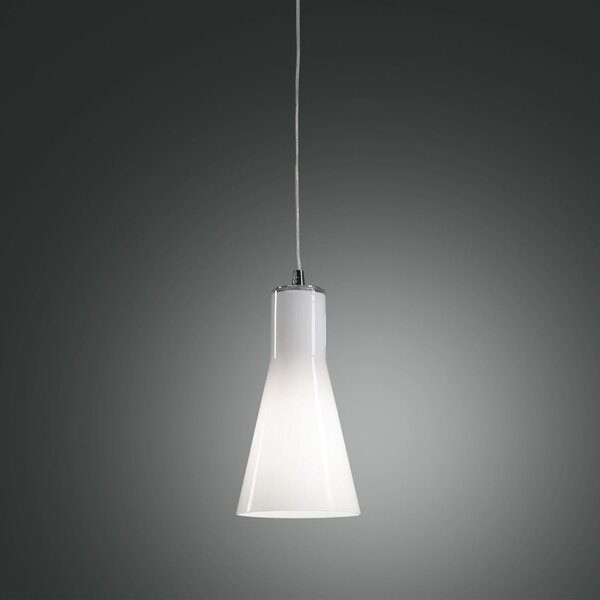 Fabas 2753-40-138 Diana, závěsné svítidlo, 1x75W, bílé stínítko, prům. 14cm