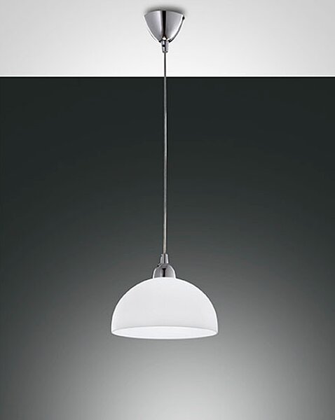 Fabas 2908-44-102 Nice 2908, závěsné svítidlo, 1x60W, kov, bílé stínítko o průměru 26cm