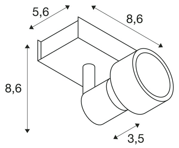 SLV 147361 PURI 1, nástěnné/stropní svítidlo, 1xGU10 max 50W, bílá