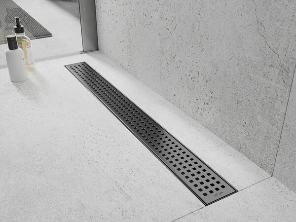 Mexen Flat M08 krytka žlabu 60 cm, broušený grafit, 1E25060
