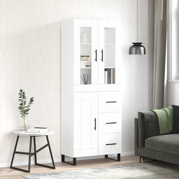 Skříň highboard bílá 69,5 x 34 x 180 cm kompozitní dřevo 3198681