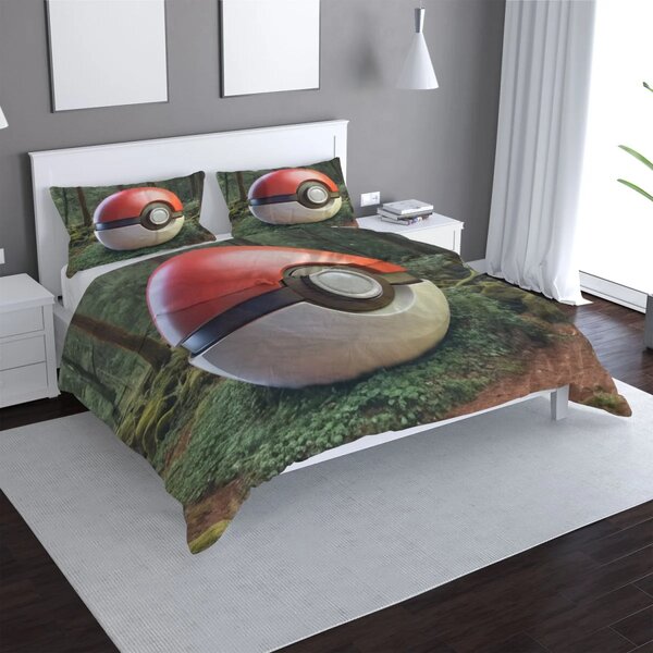 Sablio Povlečení Pokemon ball Les - 140x200 / 90x70