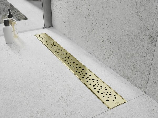 Mexen Flat M12 krytka žlabu 60 cm, zlatá matná, 1A21060