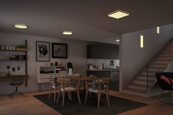 Paulmann 70996 Atria Shine, matně chromové stropní LED svítidlo s korónou, 22W LED 3000K tříkrokové stmívání, 58x20cm