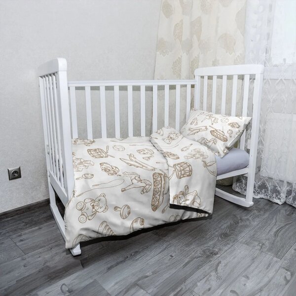 Sablio Mikroplyšové dětské povlečení do postýlky Dětská doprava - 120x90 / 40x60