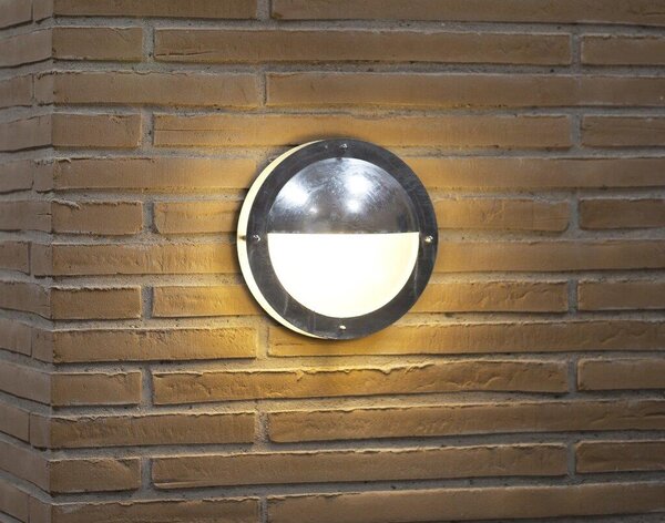 Nordlux 21841031 Malte, venkovní nástěnné svítidlo, 1xE27 max 60W, kov, pokovená, IP54, průměr 24cm