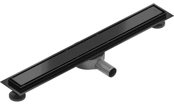 Mexen Flat 360°, nerezový sprchový žlab vzor M13 2v1 pro vložení dlažby 50 cm, černá matná, 1710050-40