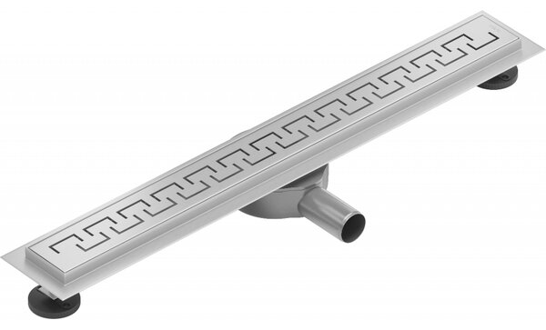 Mexen Flat 360° nerezový sprchový žlab 50 cm vzor M15, nerezová, 1024050-40
