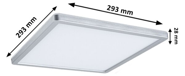Paulmann 70994 Atria Shine, matně chromové stropní LED svítidlo s korónou, 16W LED 3000K, 29x29cm