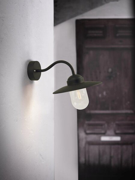 Nordlux 22671003 Luxembourg, venkovní nástěnné svítidlo, 1xE27 max 60W, kov, černá, IP54, šířka 39cm