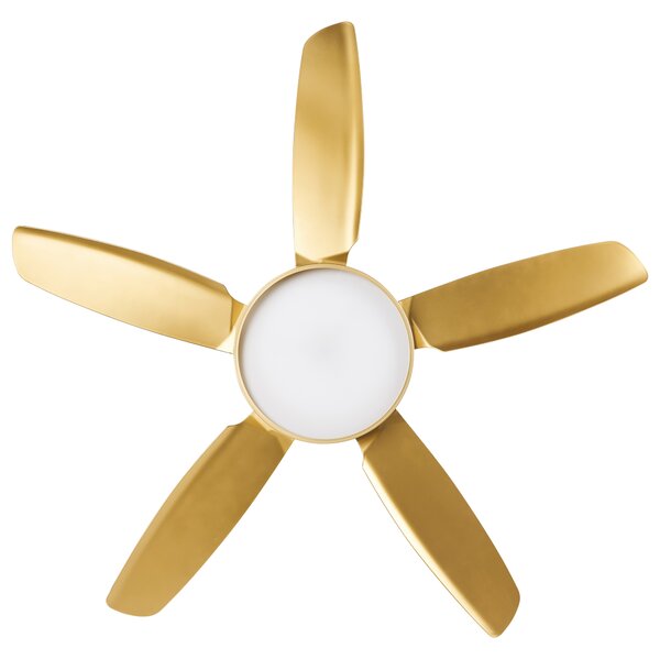 Stropní ventilátor se světlem GOSHAABA s dálkovým ovládáním LED Mosazná