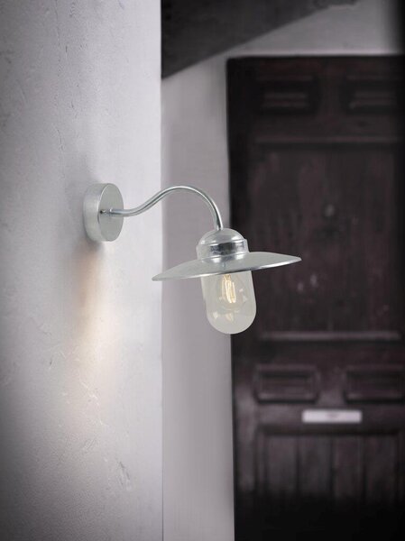 Nordlux 22671031 Luxembourg Sensor, venkovní nástěnné svítidlo, 1xE27 max 60W, kov, pokovená, IP54, šířka 39cm