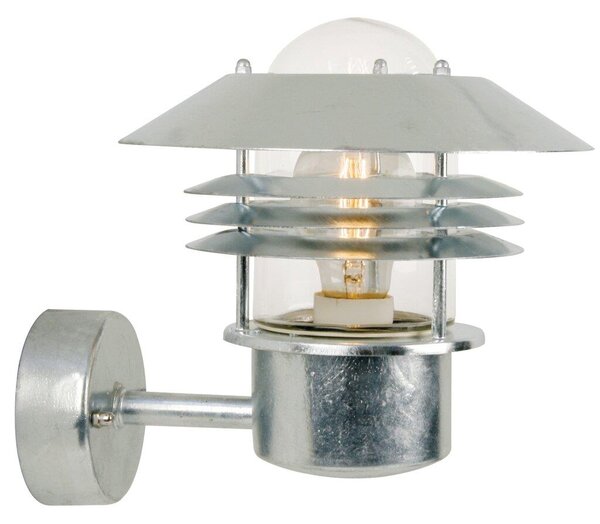 Nordlux 25091031 Vejers, venkovní nástěnné svítidlo, 1xE27 max 60W, kov, pokovená, IP54, výška 23cm