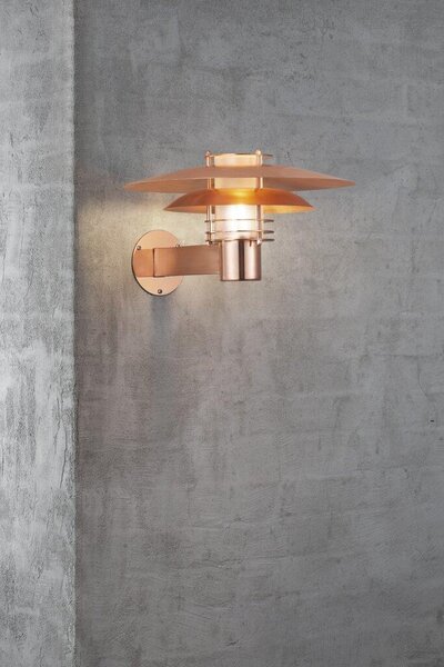 Nordlux 24381030 Phoenix, venkovní nástěnné svítidlo, 1xE27 max 60W, kov, měděná, IP44, výška 22cm