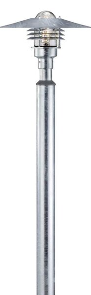 Nordlux 25168031 Vejers 2M, venkovní sloupková lampa, 1xE27 max 60W, kov, pokovená, IP54, výška 130-200cm