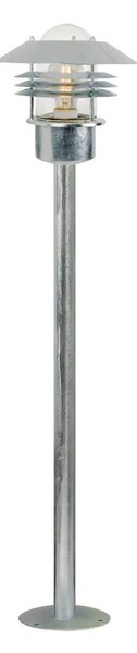 Nordlux 25118031 Vejers, venkovní sloupková lampa, 1xE27 max 60W, kov, pokovená, IP54, výška 92cm