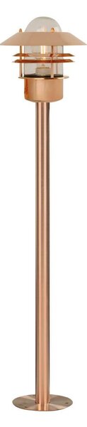 Nordlux 25078030 Blokhus, venkovní sloupková lampa, 1xE27 max 60W, kov, měděná, IP54, výška 92cm