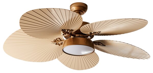 Stropní ventilátor se světlem BORMEJO s dálkovým ovládáním LED Zlatá