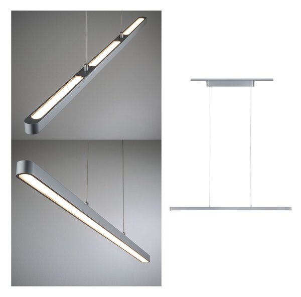 Paulmann 95375 Lento, matně chromové lineární svítidlo se svícením nahoru-dolu pro Urail, 42W LED 2700K stmívatelné, délka 100cm