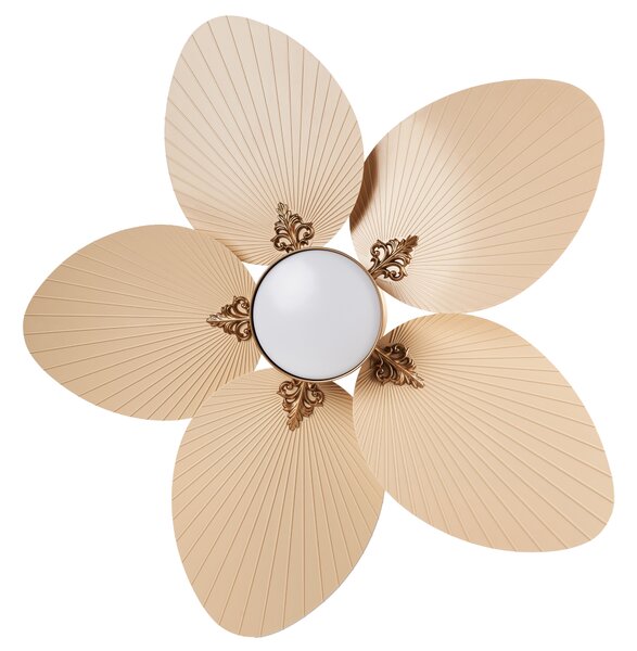 Stropní ventilátor se světlem BORMEJO s dálkovým ovládáním LED Zlatá