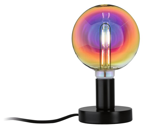 Paulmann 79758 Neordic Haldor, černá stolní lampa s přiznanou žárovkou, 1x20W E27