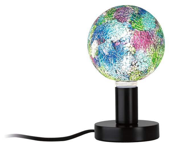 Paulmann 79758 Neordic Haldor, černá stolní lampa s přiznanou žárovkou, 1x20W E27