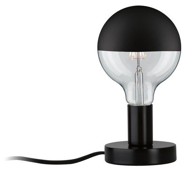 Paulmann 79758 Neordic Haldor, černá stolní lampa s přiznanou žárovkou, 1x20W E27