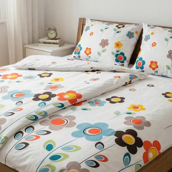 Povlečení KLASIK DESIGN folklor bílopestrá 140 x 200/70 x 90 cm