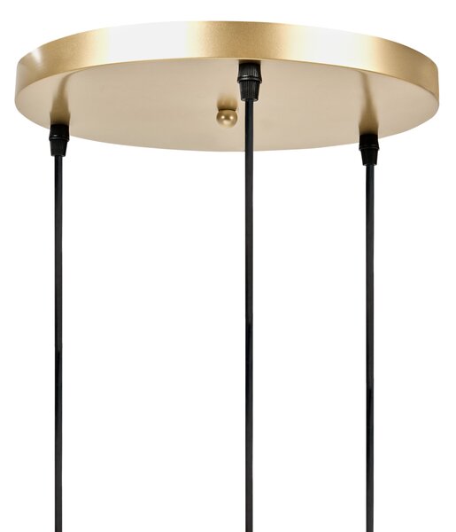 Závěsná lampa se 3 světly ARAS LED Sklo Zlatá