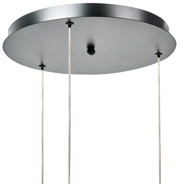 Závěsná lampa se 3 světly SORA LED Sklo Zlatá