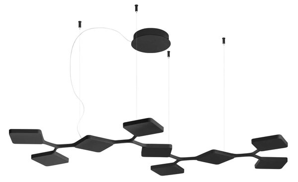 Stilnovo 8111 Quad_P9, černé závěsné svítidlo pro nepřímé osvětlení, 91W LED 3000K stmívatelné, 149x76cm