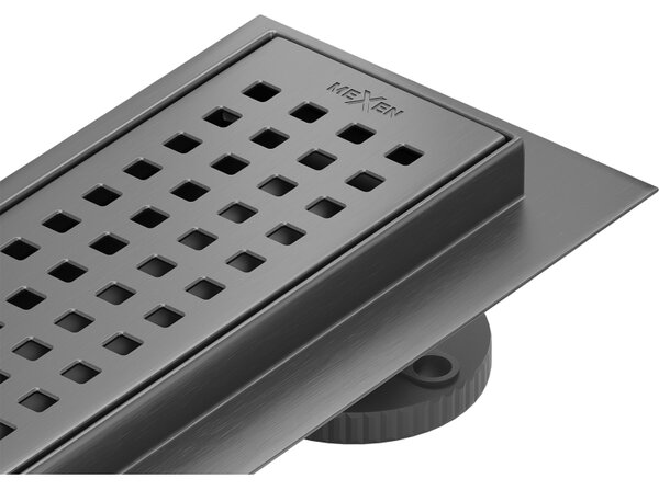 Mexen Flat 360° M08 sprchový žlab 60 cm, broušený grafit, 1E25060-40