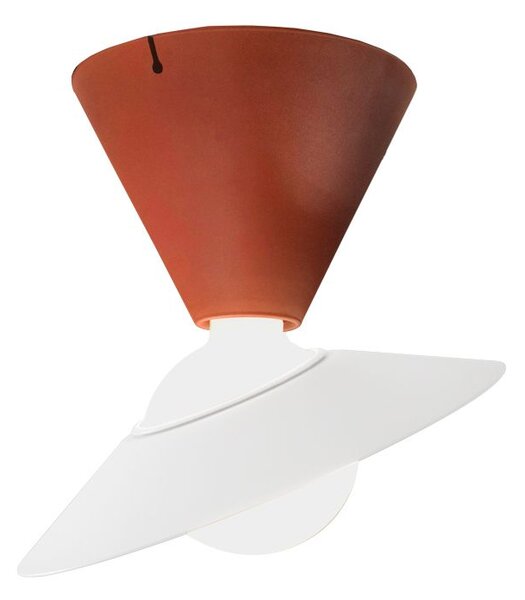 Stilnovo 8969 Fante, červené stropní retro svítidlo, 1x11W LED E27, prům. 30cm
