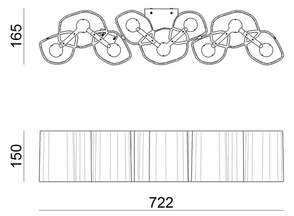 Stilnovo 8690 Honey_W, designové nástěnné svítidlo, 20W LED 2700K stmívatelné, délka 72cm