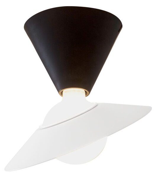Stilnovo 8967 Fante, černé stropní retro svítidlo, 1x11W LED E27, prům. 30cm