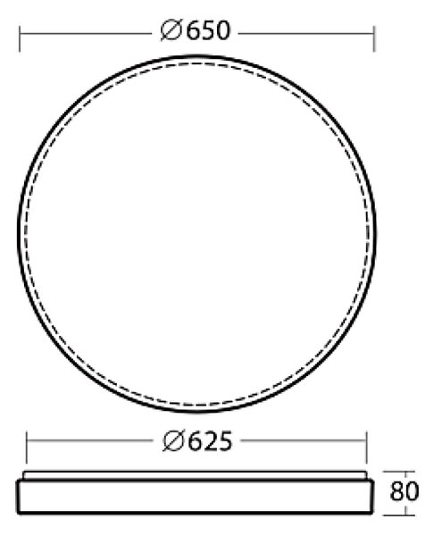 Osmont DEL69463 Delia C4, stropní svítidlo, 4xE27, polymetylmetakrylát s dekorativním stříbrným pásem, prům. 65cm
