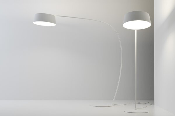 Stilnovo 8104 Oxygen_FL1, modrá stojací oblouková lampa se stmívačem, 36W LED 3000K, výška 194cm