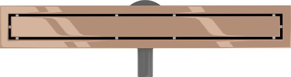 Mexen Flat 360° M13 sprchový žlab 2v1, 60 cm, růžové zlato, 1610060-40