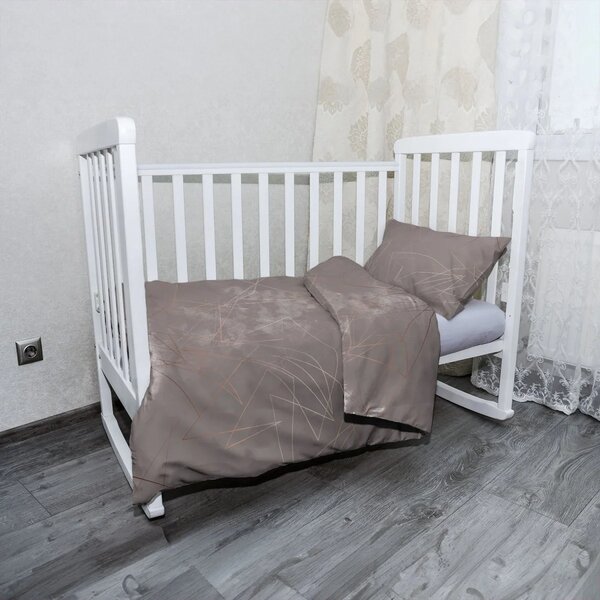 Sablio Mikroplyšové dětské povlečení do postýlky Trojúhelníková abstrakce - 120x90 / 40x60