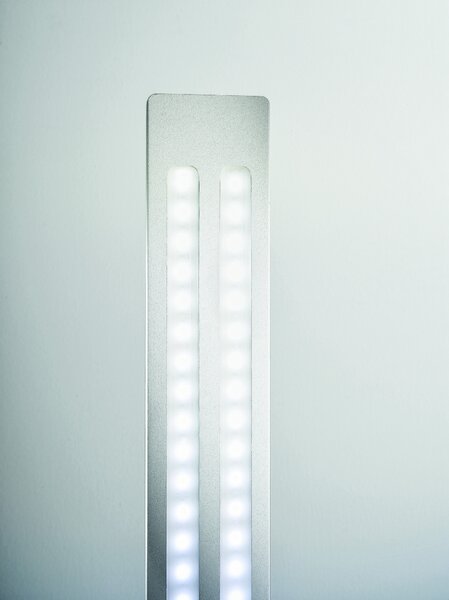 Stilnovo 7112 Lama, bílá stolní LED lampa s dotykovým stmívačem, 9W LED 3000K, výška 46cm