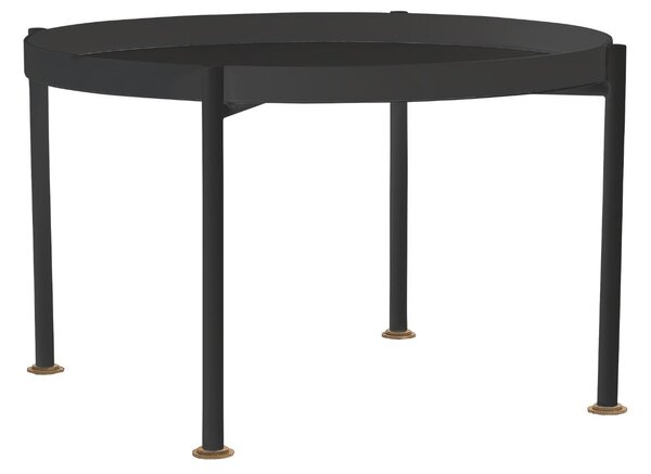 Nordic Design Černý kovový konferenční stolek Nollan 80 cm